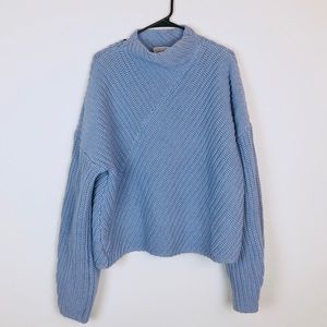 & Other Stories Chunky Knit Blue Sweater